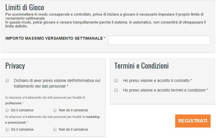 iscrizione snai privacy