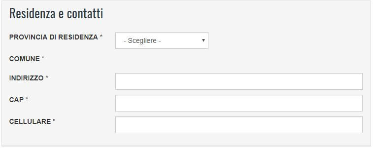 iscrizione snai residenza e contatti