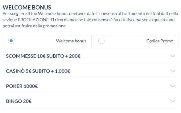 welcome bonus eurobet