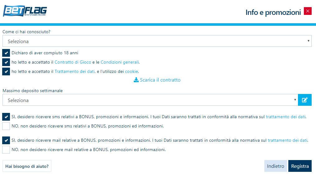 betflag registrazione