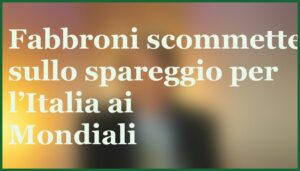 pronostico italia mondiali spareggio